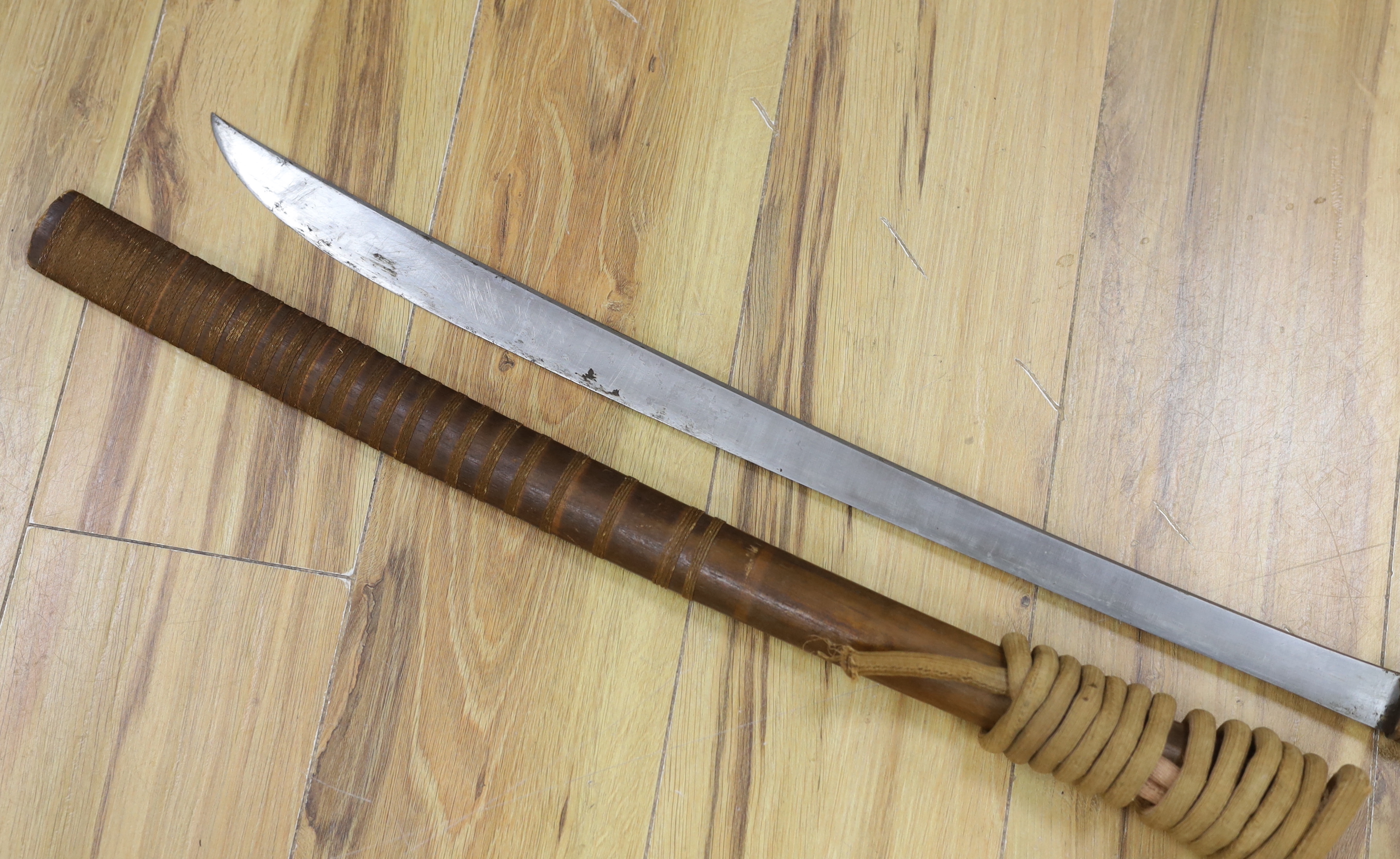 A Burmese Dha, 97cm long